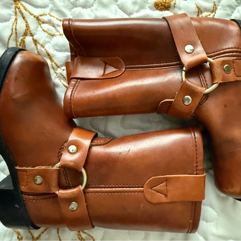 Vintage 70’s toddler Brown Leather Boots